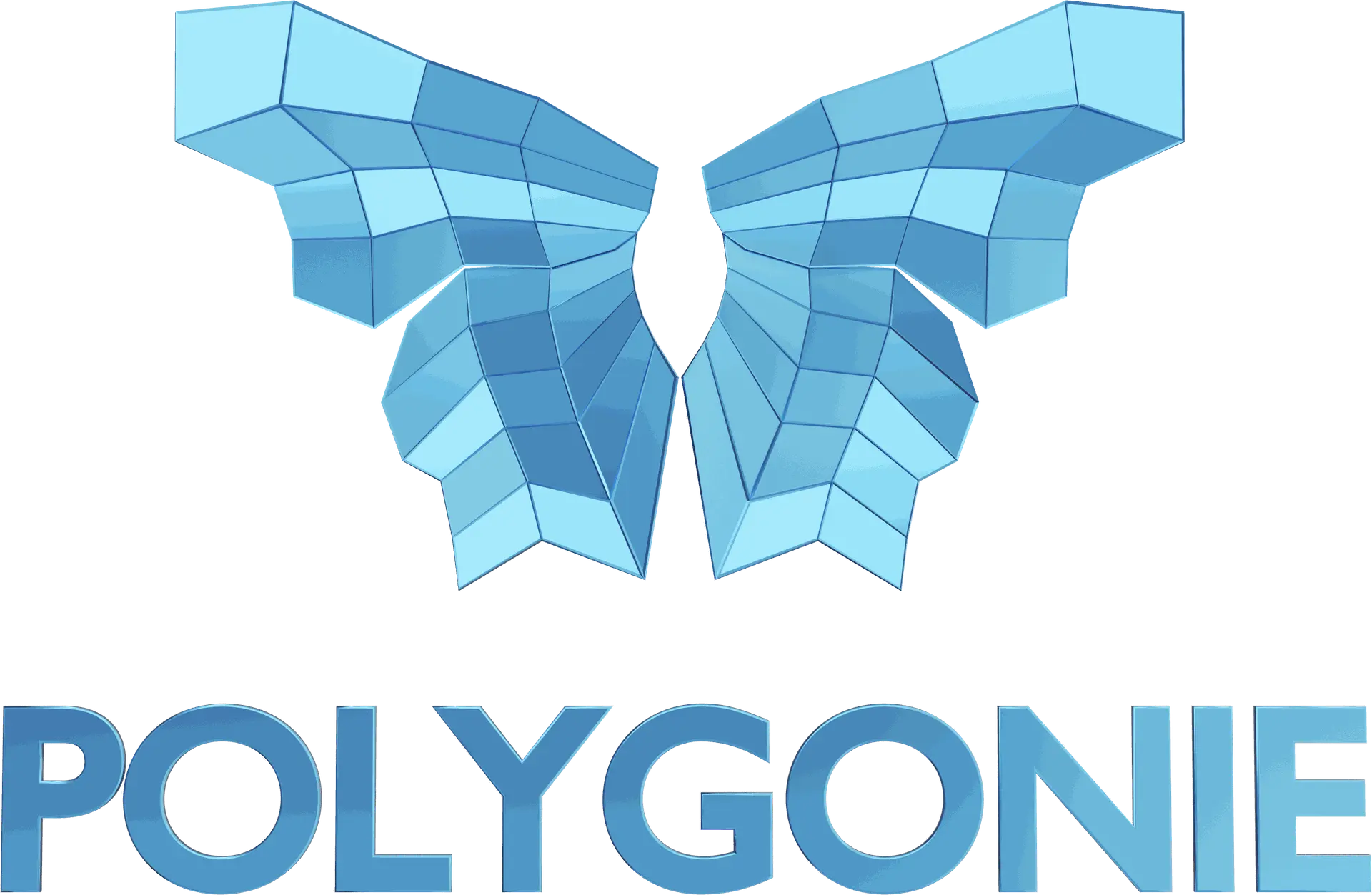 polygonie, logo, animations et images 3D logo polygonie, un papillon en 3D fait à partir de polygones